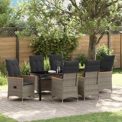 Concrete Specs of 7-Piece Grey Garden Dining Set