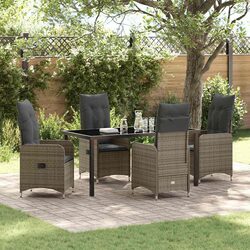 Specifications of the 5-Piece Grey Outdoor Dining Set