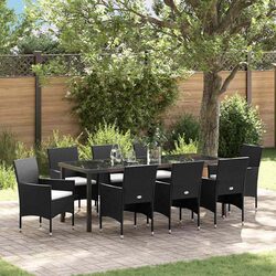 Specifications of the 9 Piece Black Outdoor Dining Set