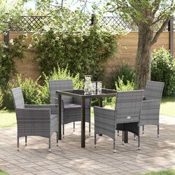 Specifications for 5 Piece Outdoor Dining Set in Grey