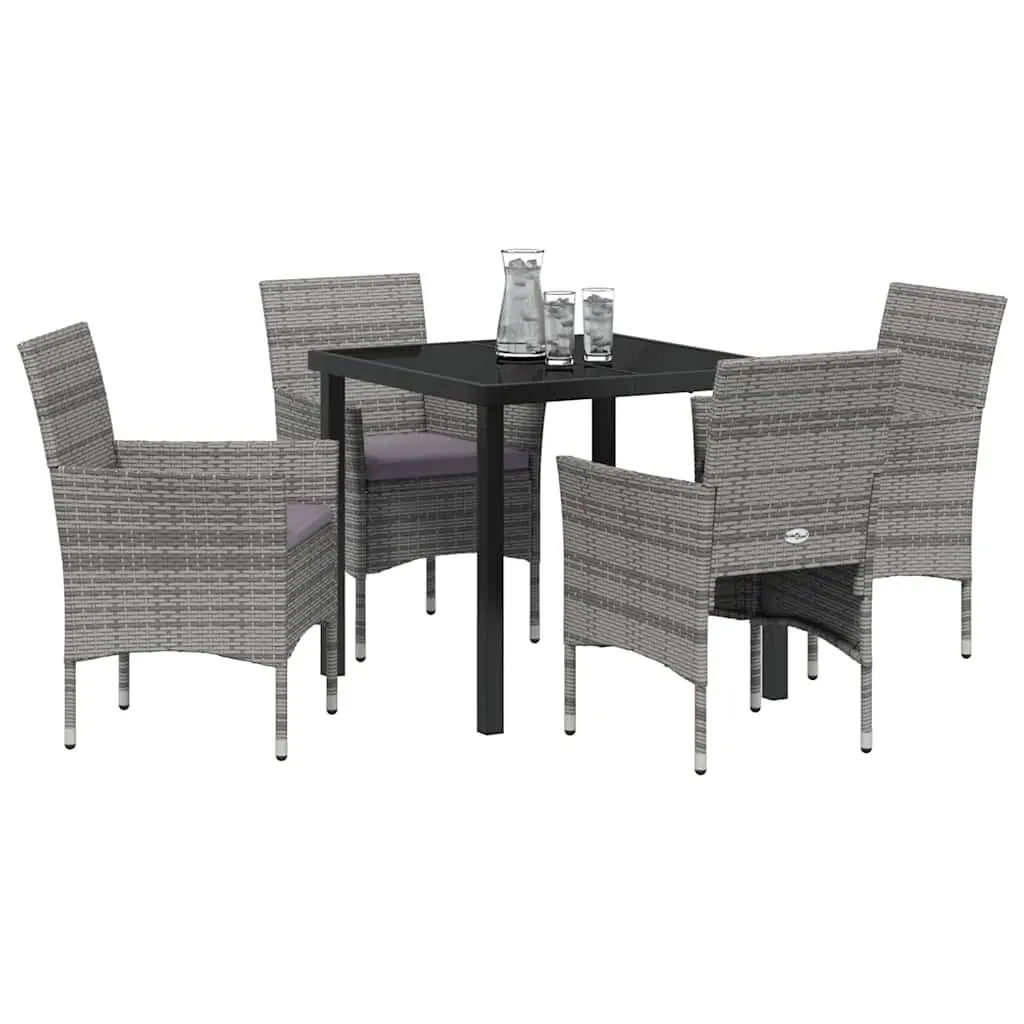 5 Piece Outdoor Dining Set in Grey