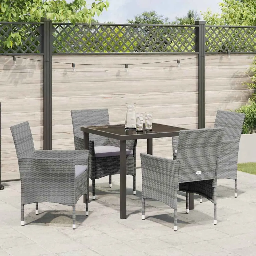 5 Piece Outdoor Dining Set in Grey