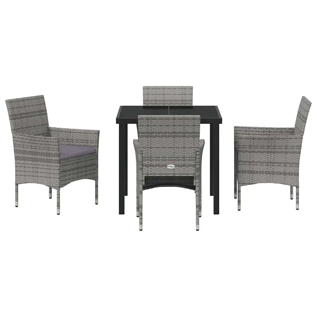 5 Piece Outdoor Dining Set in Grey