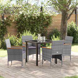 Detailed Specifications: 5-Piece Grey Garden Dining Set