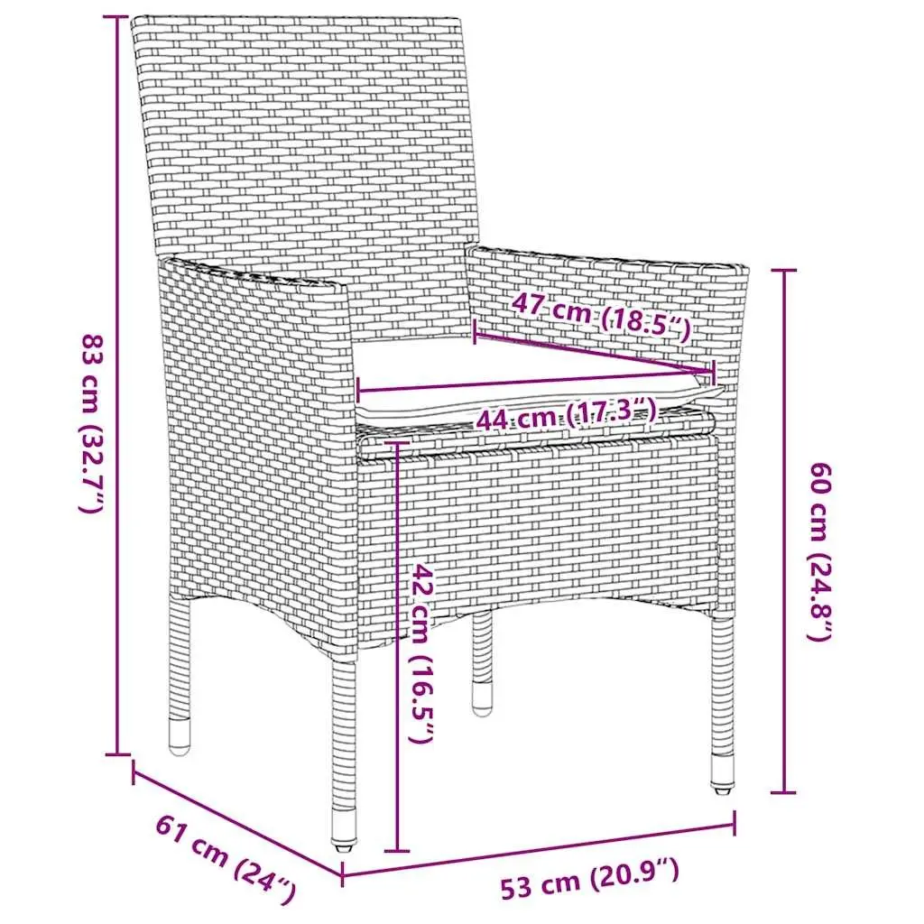 Garden Dining Set Outdoor Furniture 5 Piece Light Grey Poly Rattan