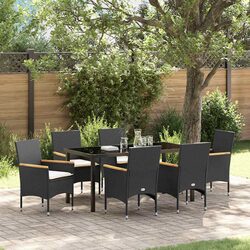 7 Piece Garden Dining Set: Dimensions & Materials Listed