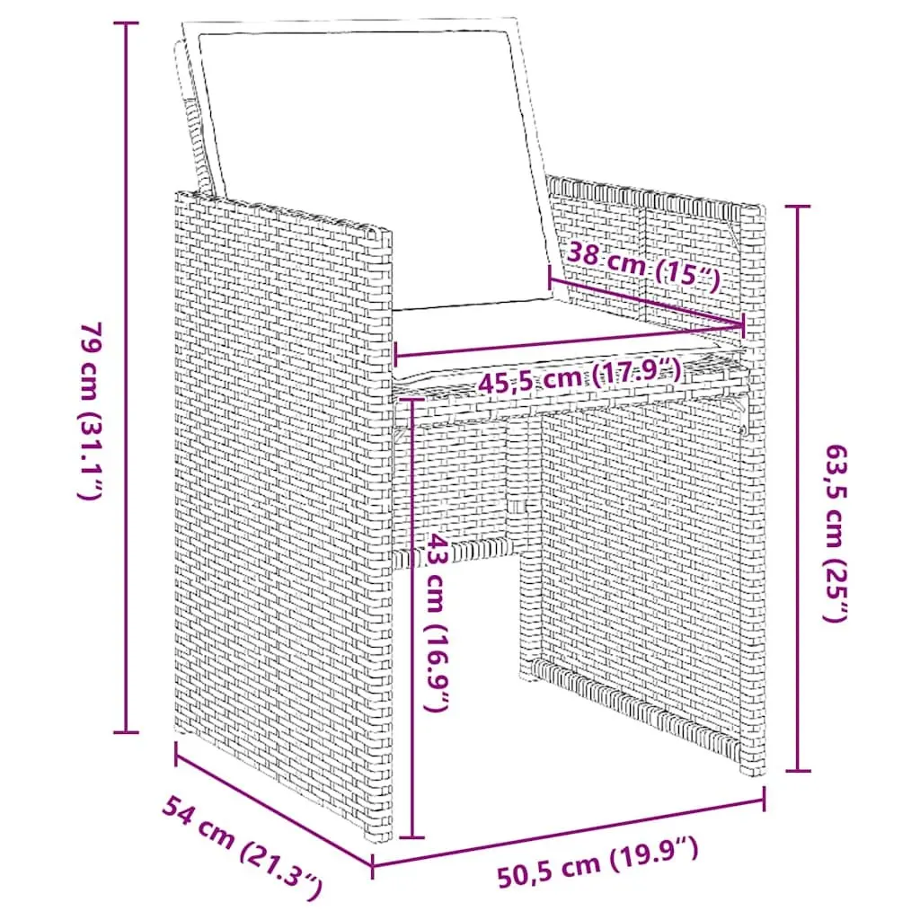 Garden Dining Set 5 pcs Grey Poly Rattan with Glass Table