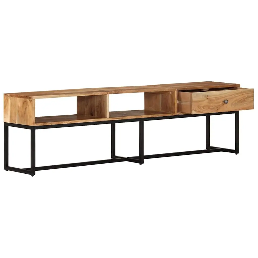 TV Cabinet for Living Room 160x30x45 cm Solid Wood Acacia Brown Storage Unit with Drawer