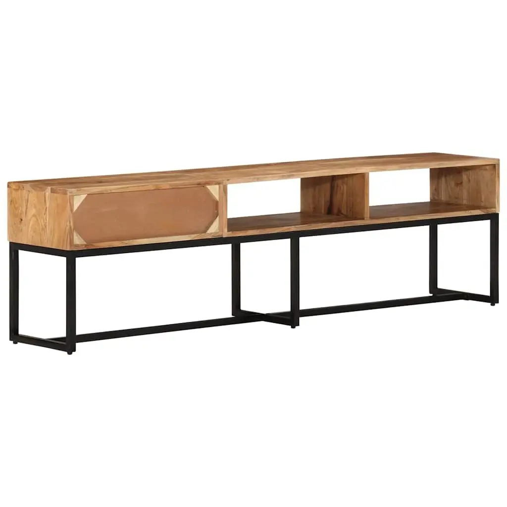 TV Cabinet for Living Room 160x30x45 cm Solid Wood Acacia Brown Storage Unit with Drawer
