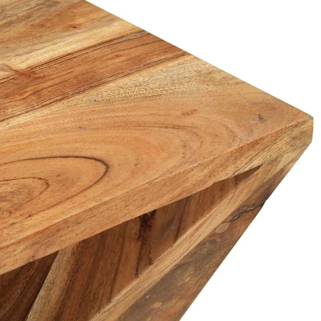 Solid Wood Acacia Side Table 35x35x55 cm