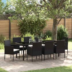 9-Piece Outdoor Dining Set: Dimensions and Materials Listed