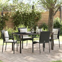 5-Piece Black Garden Dining Set Specifications