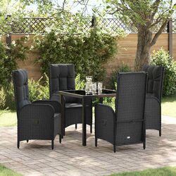 Specifications of 5-Piece Outdoor Dining Set in Black
