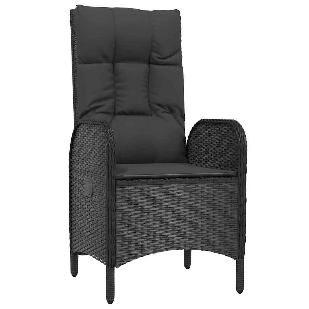 Garden Dining Set Outdoor Furniture 5 Piece Black