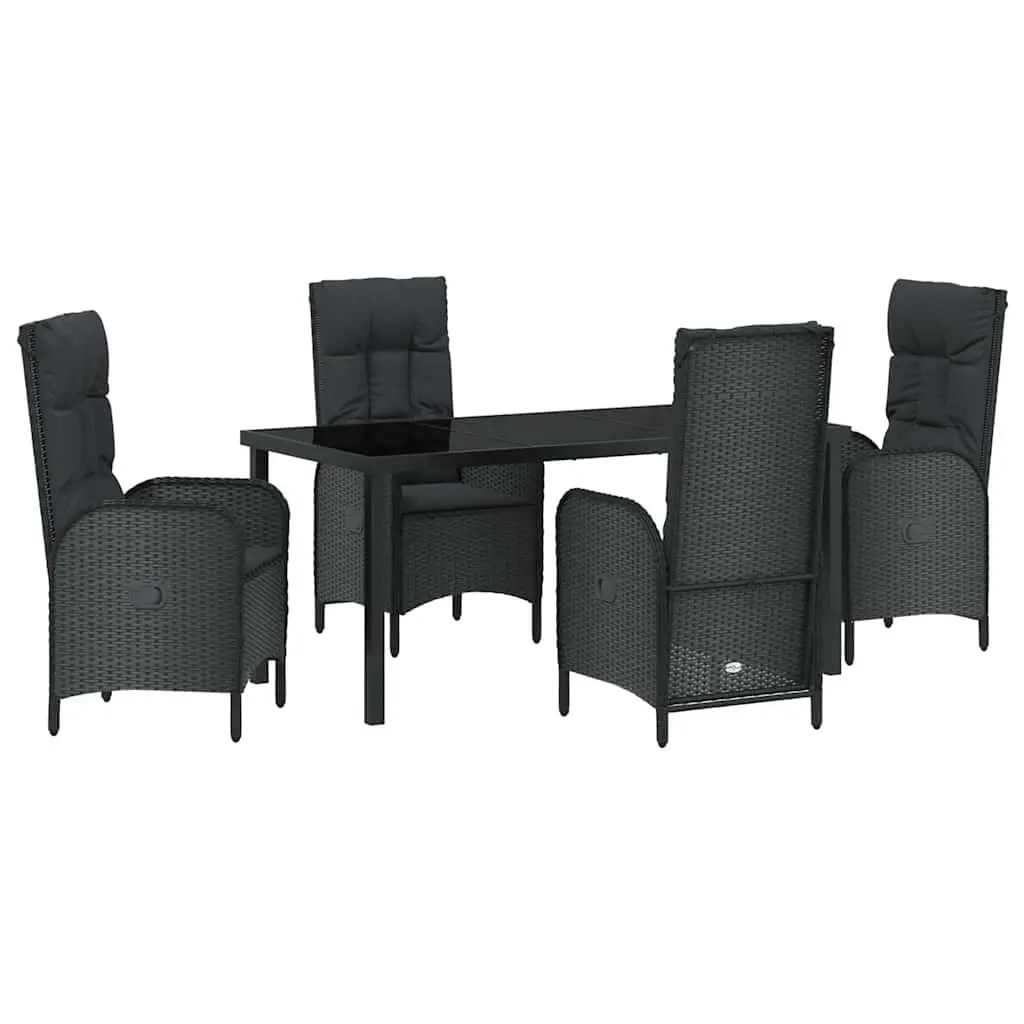 Garden Dining Set 5 Pieces Outdoor Furniture Patio Table Chairs with Cushions