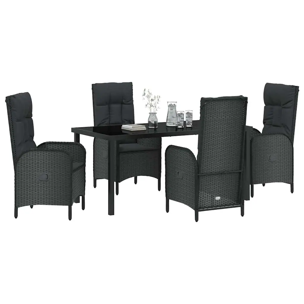 Garden Dining Set 5 Pieces Outdoor Furniture Patio Table Chairs with Cushions