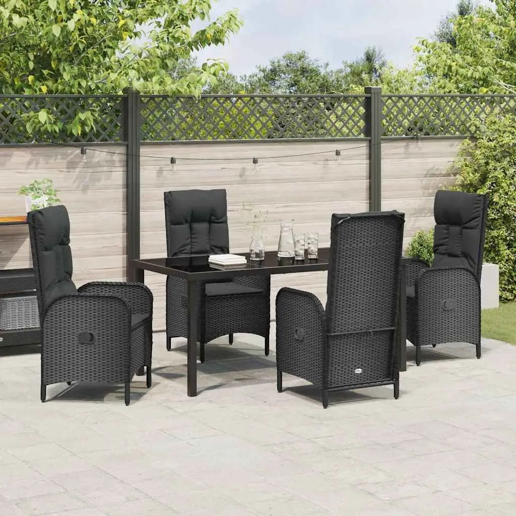Garden Dining Set 5 Pieces Outdoor Furniture Patio Table Chairs with Cushions
