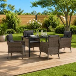 Specifications for 5-Piece Garden Dining Set with Cushions
