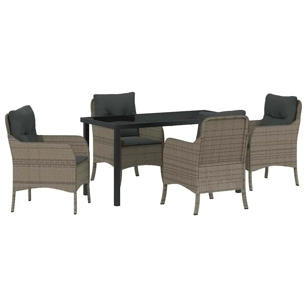 5-Piece Garden Dining Set with Cushions