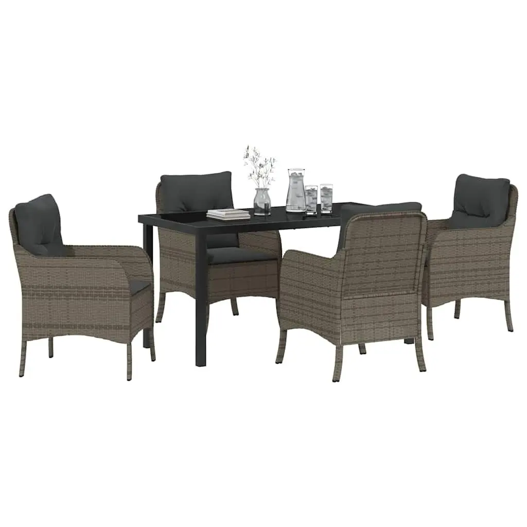 5-Piece Garden Dining Set with Cushions