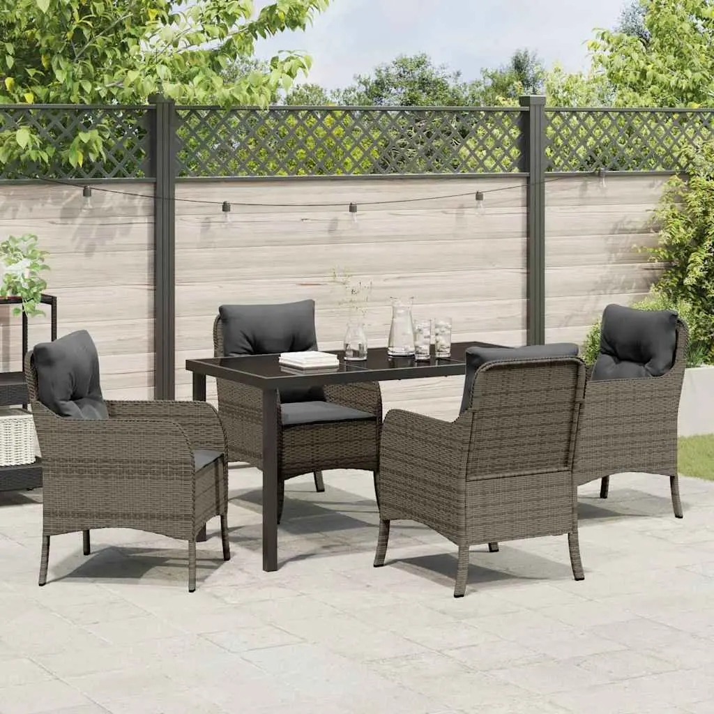 5-Piece Garden Dining Set with Cushions