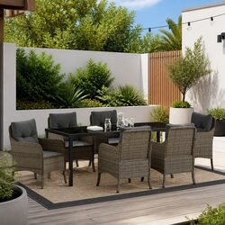 Specifications of 7 Piece Grey Outdoor Dining Set