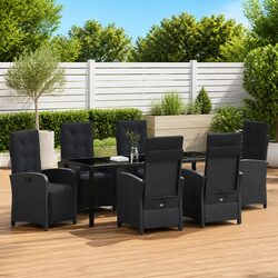 7 Piece Outdoor Dining Set: Dimensions and Materials