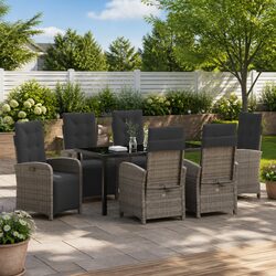 Specifications for 7-Piece Outdoor Dining Set - Grey Cushions