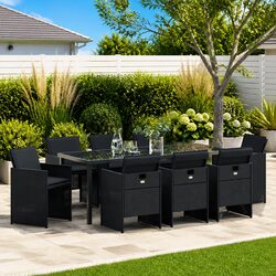 9-Piece Garden Dining Set: Dimensions & Specifications