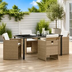 Specifications for 5-Piece Garden Dining Set in Beige