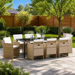 9 Piece Outdoor Dining Set: Specs and Materials