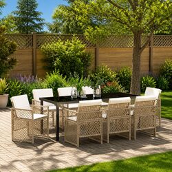 Specifications for Outdoor Garden Dining Set 9 Piece
