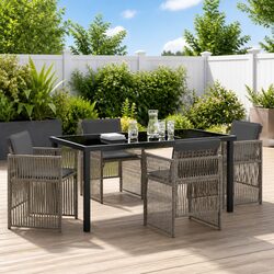 Specifications of 5-Piece Garden Dining Set in Grey