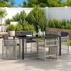 5-Piece Light Grey Garden Dining Set Specifications