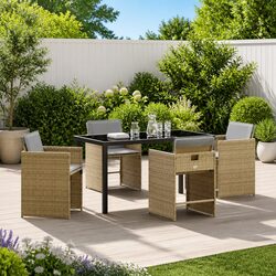 5-Piece Garden Dining Set: Dimensions & Features Listed