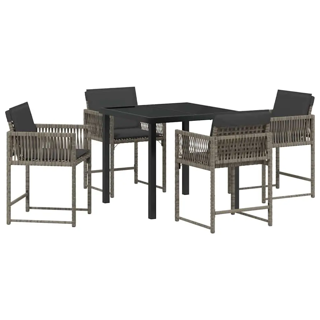 5-Piece Garden Dining Set in Grey
