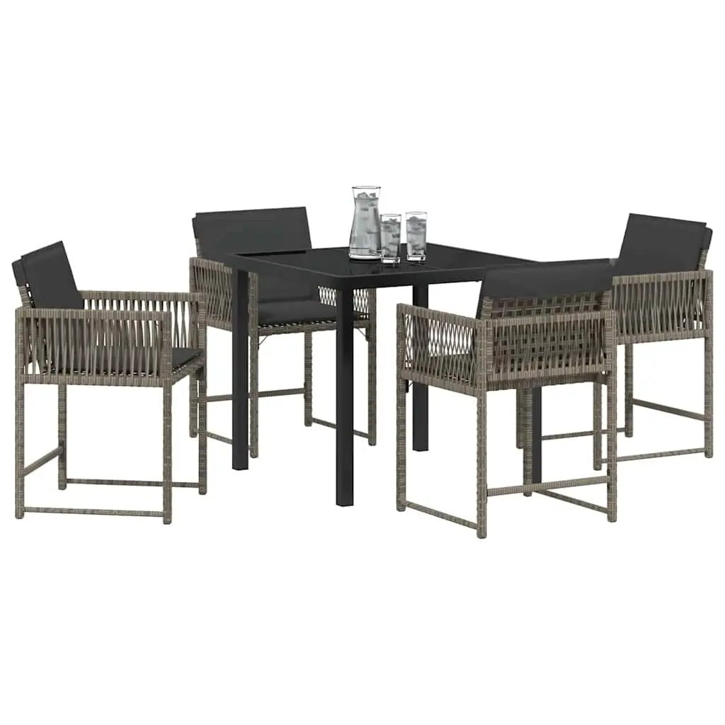 5-Piece Garden Dining Set in Grey