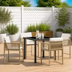 Garden Dining Set Specifications: 5-Piece Ensemble