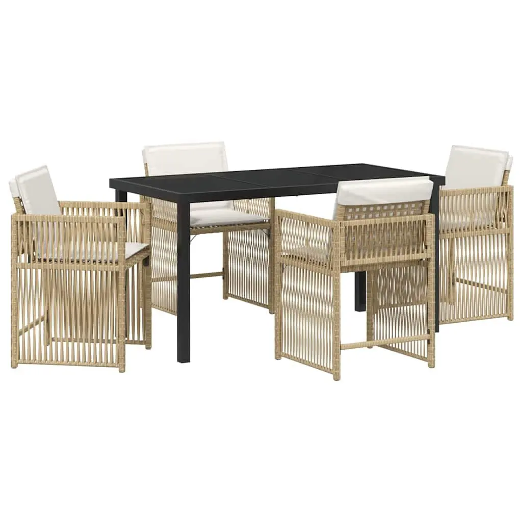 5 Piece Garden Dining Set in Beige