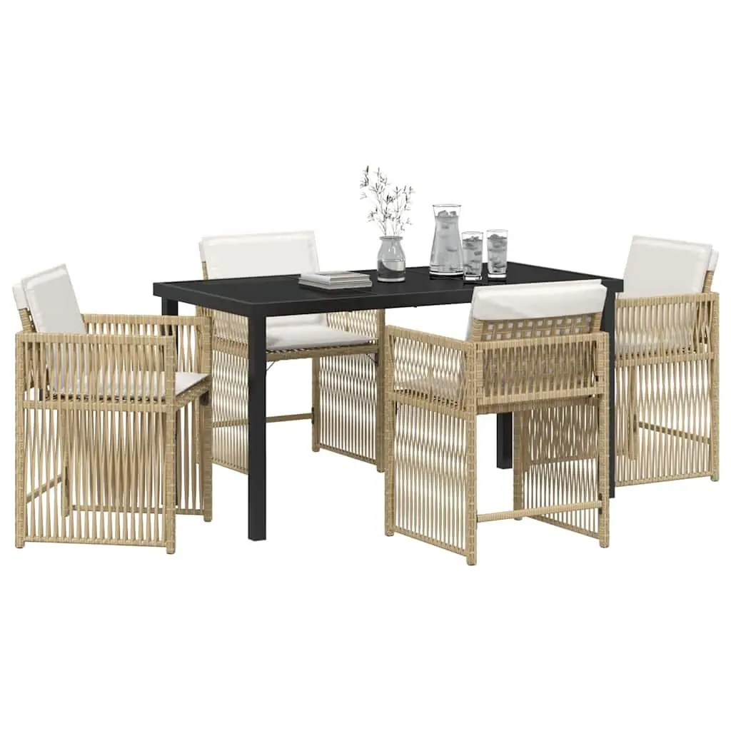 5 Piece Garden Dining Set in Beige