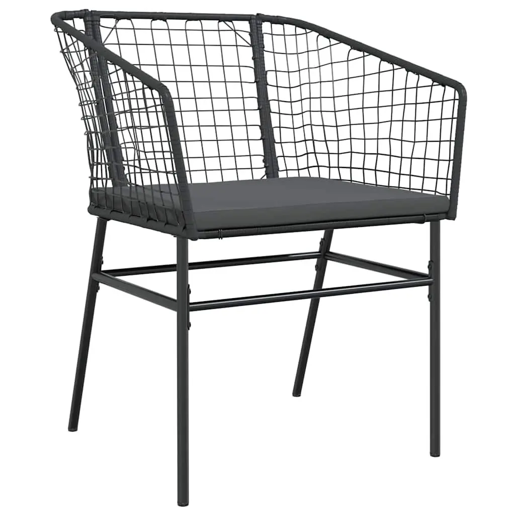 5-Piece Black Garden Dining Set