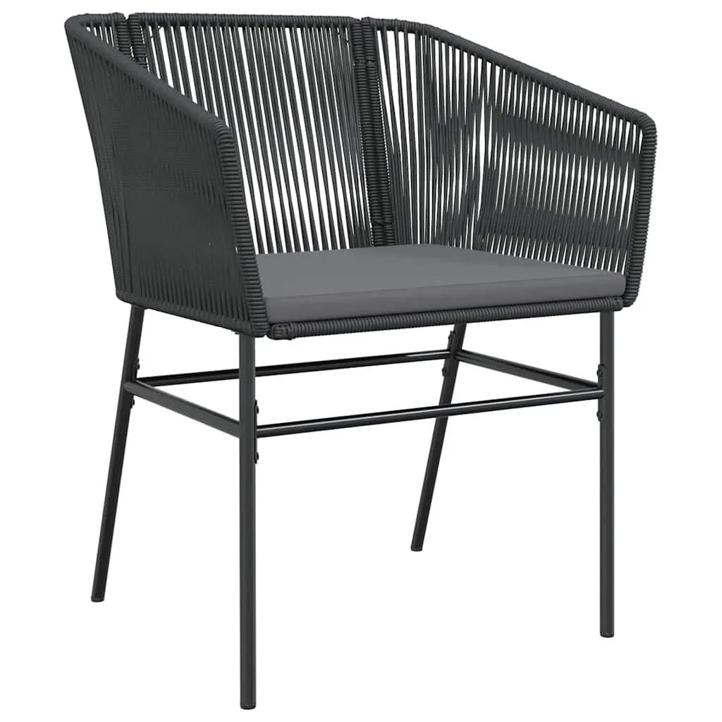 Black Steel Frame Garden Dining Set