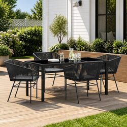 Rectangular 5 Piece Garden Dining Set: Specs & Features