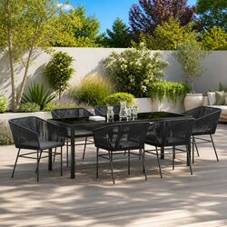 Garden Dining Set: 7-Piece Rectangular Patio Furniture