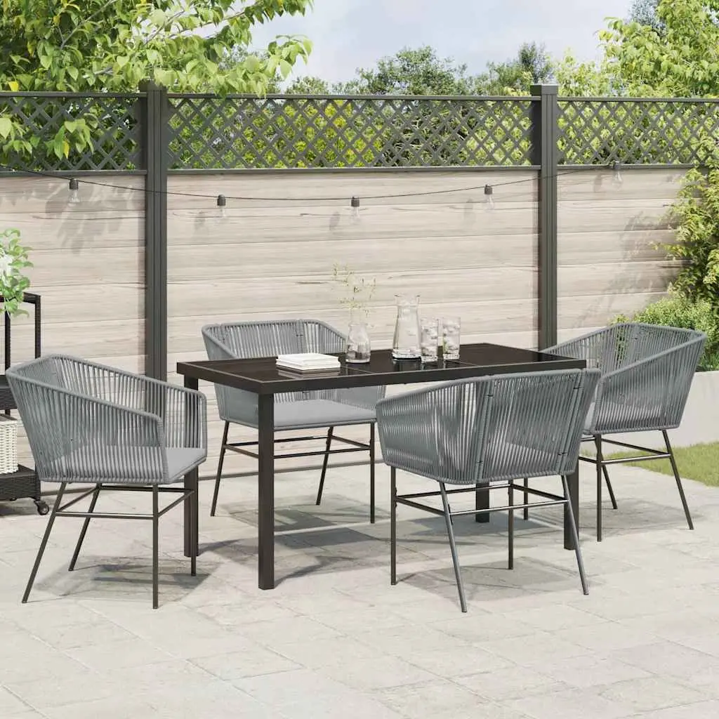 5 Piece Modern Garden Dining Set with Cushions