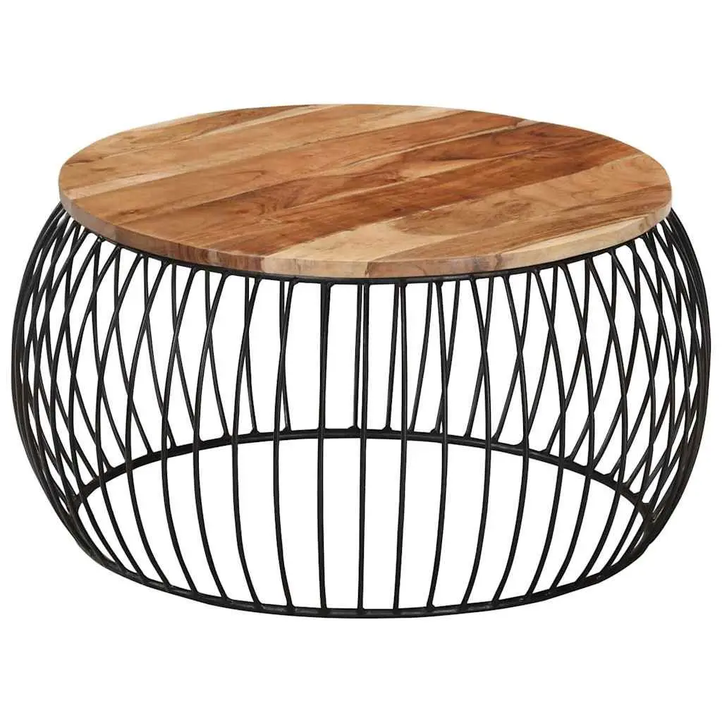 Brown Wooden Coffee Table Ø68 cm