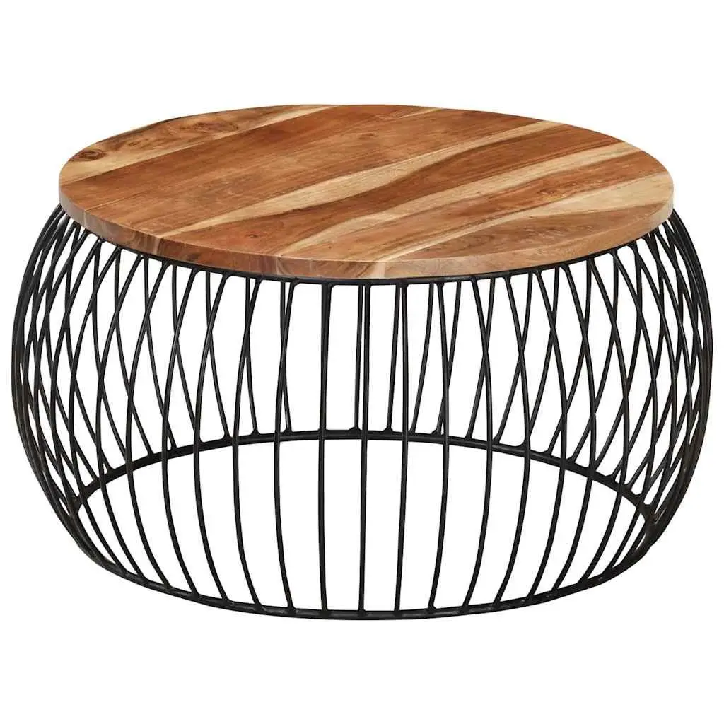 Brown Wooden Coffee Table Ø68 cm