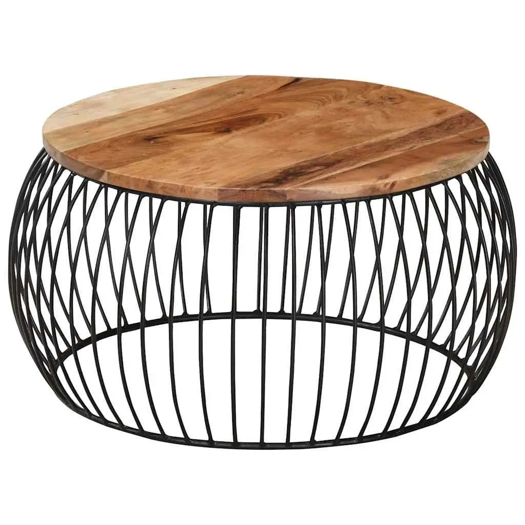 Brown Wooden Coffee Table Ø68 cm