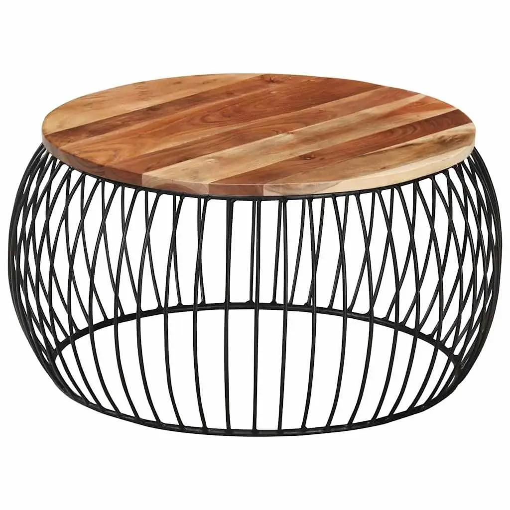 Brown Wooden Coffee Table Ø68 cm
