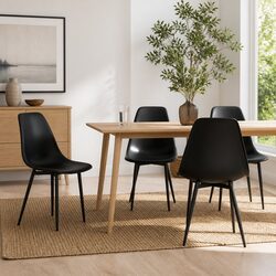 Specifications for Set of 4 Black Dining Chairs